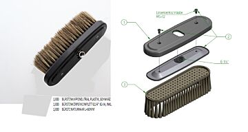 Wasborstel met natuurlijke haren 1/4 "