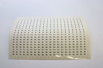 Sticker set voor het wassen van kaarten